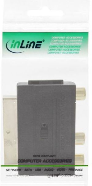 Adapter AV InLine Eurozłącze na 3x Cinch + S-VHS (89953D) 3