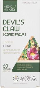 Medica Herbs Medica Herbs Devils Claw (Czarci Pazur) 600 mg - 60 kapsułek 1