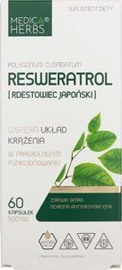Medica Herbs Medica Herbs Resweratrol (Rdestowiec Japoński) 500 mg - 60 kapsułek 1