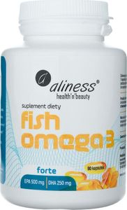Aliness MedicaLine Aliness Fish Omega 3 FORTE 500 mg / 250 mg - 90 kapsułek 1