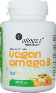 Aliness MedicaLine Aliness Vegan Omega 3 DHA 250 mg - 60 kapsułek 1