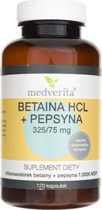 MEDVERITA Medverita Betaina HCL + Pepsyna - 120 kapsułek 1