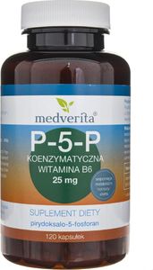 MEDVERITA Medverita P-5-P Koenzymatyczna witamina B6 25 mg - 120 kapsułek 1