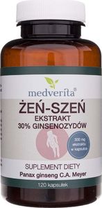 MEDVERITA Medverita Żeń-szeń właściwy ekstrakt 30% ginsenozydów - 120 kapsułek 1