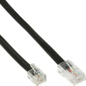 InLine Modularny kabel RJ45 8P6C do RJ12 6R6C, czarny, 6m (18645) 1