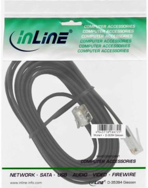 InLine Modularny kabel RJ45 8P6C do RJ12 6R6C, czarny, 6m (18645) 3