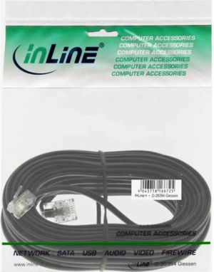 InLine Modularny kabel RJ45 do RJ11, 6R4C, czarny, 6m (18866) 3