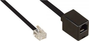 InLine Modularny kabel RJ12, 6P6C, męski-żeński, czarny, 3m (18833) 1