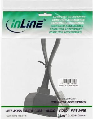 InLine Rozdzielacz RJ45 do 2x RJ45, 0.15m, Czarny (69933) 2