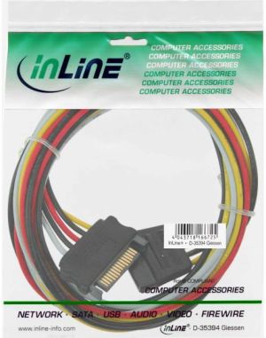 InLine SATA 15-pin - SATA 15-pin, 1m, Wielokolorowy (29651C) 2