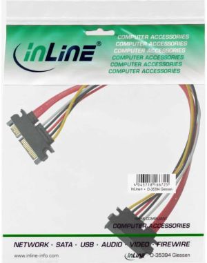InLine SATA 22-pin - SATA 22-pin, 0.3m, Wielokolorowy (29652A) 2