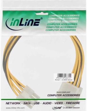 InLine ATX/EPS 8-pin - ATX/EPS 8-pin, 0.2m, Żółty (26631) 2