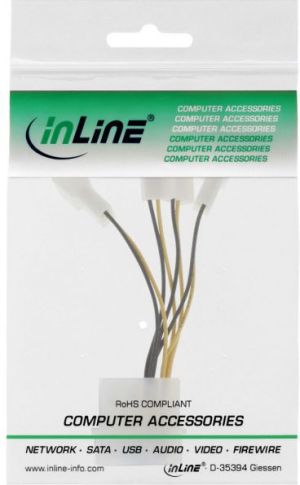 InLine Molex - 3-pin x4, Żółty (33341A) 2