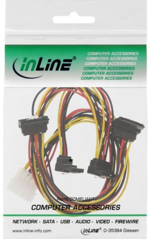 InLine Molex - SATA x4, 0.55m, Wielokolorowy (29672B) 2