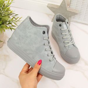 Big Star Sneakersy damskie na koturnie niebieskie Big Star II274094 38 1