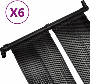 vidaXL Panele solarne do podgrzewania basenu, 6 szt., 80x620 cm 3