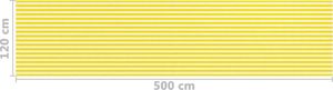 vidaXL Parawan balkonowy, żółto-biały, 120x500 cm, HDPE 5