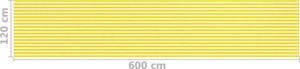 vidaXL Parawan balkonowy, żółto-biały, 120x600 cm, HDPE 5