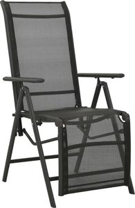vidaXL Rozkładane krzesła ogrodowe, 2 szt., textilene i aluminium 2