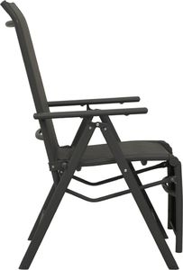 vidaXL Rozkładane krzesła ogrodowe, 2 szt., textilene i aluminium 4