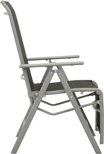 vidaXL Rozkładane krzesła ogrodowe, 2 szt., textilene i aluminium 4