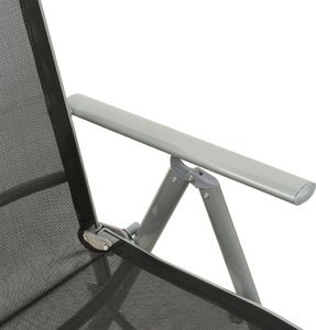 vidaXL Rozkładane krzesła ogrodowe, 2 szt., textilene i aluminium 7