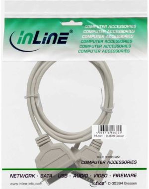 InLine DB-25 - Centronics 36-pin, 2m, Szary (11442) 2