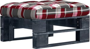 vidaXL Ogrodowy stołek z palet, impregnowane na czarno drewno sosnowe 1