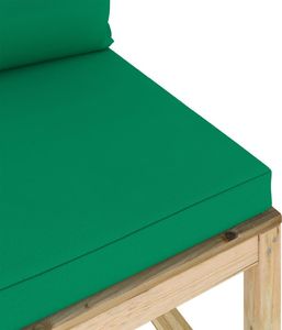 vidaXL Środkowy moduł sofy ogrodowej z poduszkami, impregnowane drewno 5