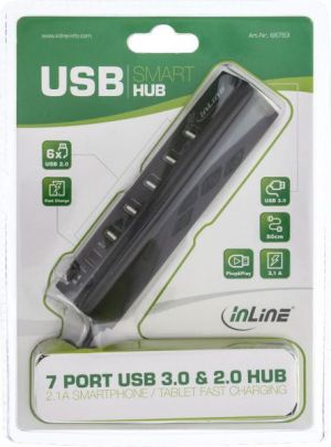 HUB USB InLine 7x USB-A 2.0 (66763) 2