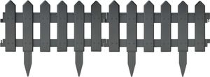 vidaXL Obrzeża trawnikowe, 25 szt., antracytowe, 10 m, PP 3