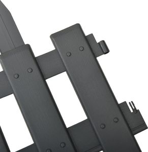 vidaXL Obrzeża trawnikowe, 25 szt., antracytowe, 10 m, PP 5