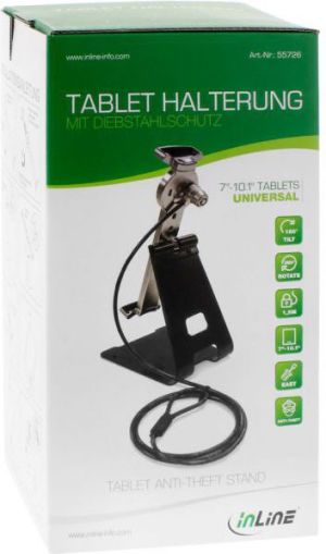 Stojak InLine Stojak na tablet z blokadą - 7-10.1" - czarny (55726) 8