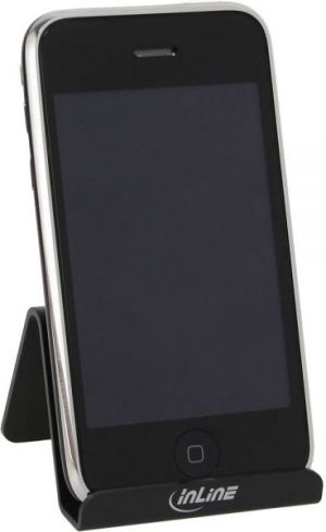 Podstawka InLine Stojak biurkowy na smartfon - czarny (55460S) 2