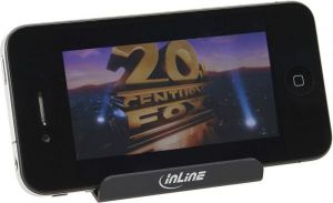 Podstawka InLine Stojak biurkowy na smartfon - czarny (55460S) 4