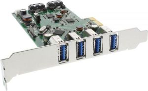 Kontroler InLine PCIe 2.0 x1 - 4x USB 3.0 (76664C) 1