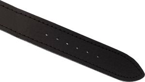 JVD Skórzany pasek z podkładką do zegarka 18 mm czarny 3