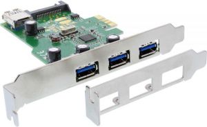 Kontroler InLine PCIe 2.0 x1 - 4x USB 3.0 (76662A) 1