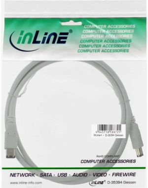 InLine Firewire 6-pin - Firewire 6-pin, 1.8m, Biały (34002W) 2