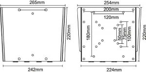 InLine Uchwyt ścienny 23116A 17'' - 42'' 2