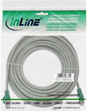 InLine Patchcord Crosover SF/UTP , Cat.5e, szary, 10m (72501) 2