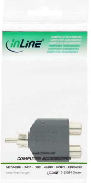 Adapter AV InLine RCA (Cinch) - RCA (Cinch) x2 czarny (99310) 2