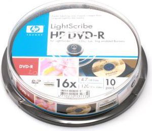 HP DVD-R/10/Cake 4.7GB 16x LightScribe 1