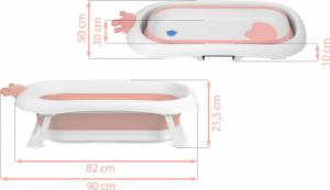 Ricokids Wanienka dla niemowląt z poduszką biało-różowa (RK-280) 11