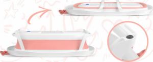 Ricokids Wanienka dla niemowląt z poduszką biało-różowa (RK-280) 3