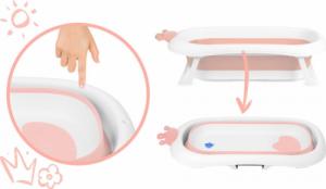 Ricokids Wanienka dla niemowląt z poduszką biało-różowa (RK-280) 4