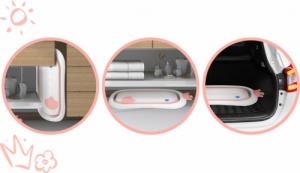 Ricokids Wanienka dla niemowląt z poduszką biało-różowa (RK-280) 9