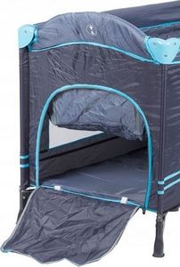 Ecotoys Łóżeczko dla dziecka z podwieszaną podłogą i moskitierą 4