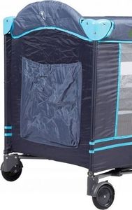 Ecotoys Łóżeczko dla dziecka z podwieszaną podłogą i moskitierą 5