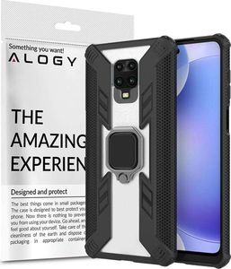 Alogy Pancerne etui Alogy Ring Carbon Holder do Xiaomi Redmi Note 9S/ Pro/ Max 1